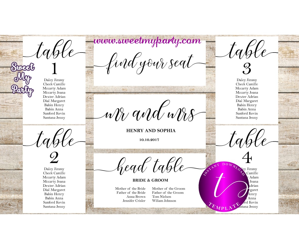 Find Your Seat Sign Printable Free