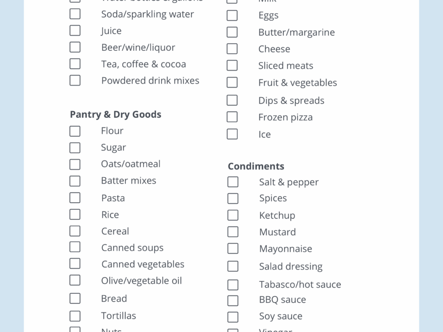 RV Checklists 6 Printable Packing Lists Campanda