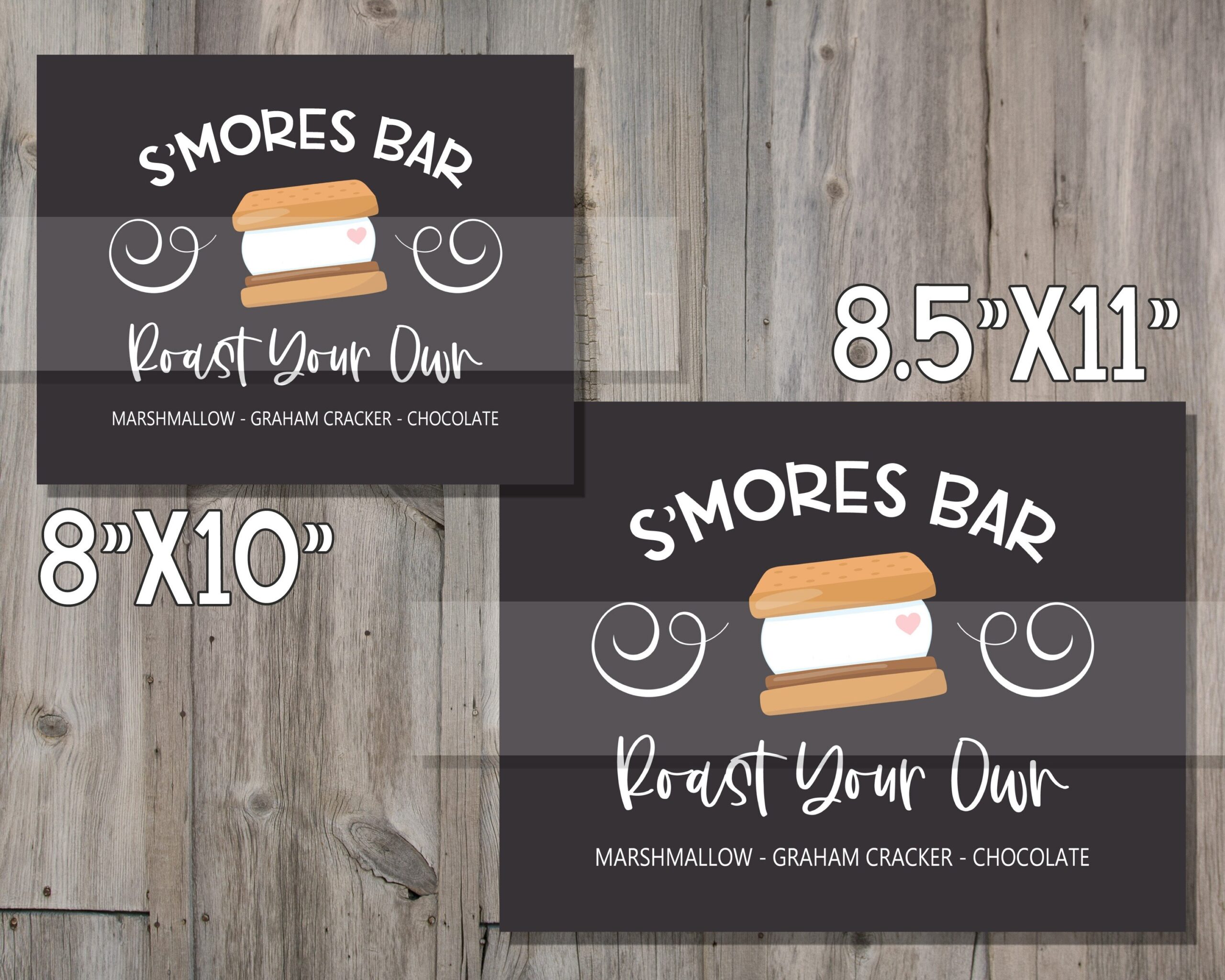 Smores Bar Sign Free Printable