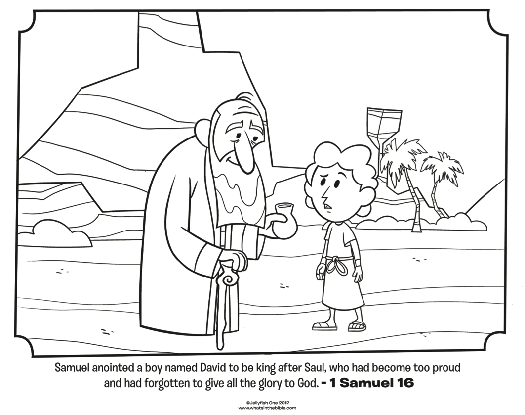 Samuel Anoints David Bible Coloring Pages What s In The Bible Samuel Anoints David Bible Coloring Pages What s In The Bible