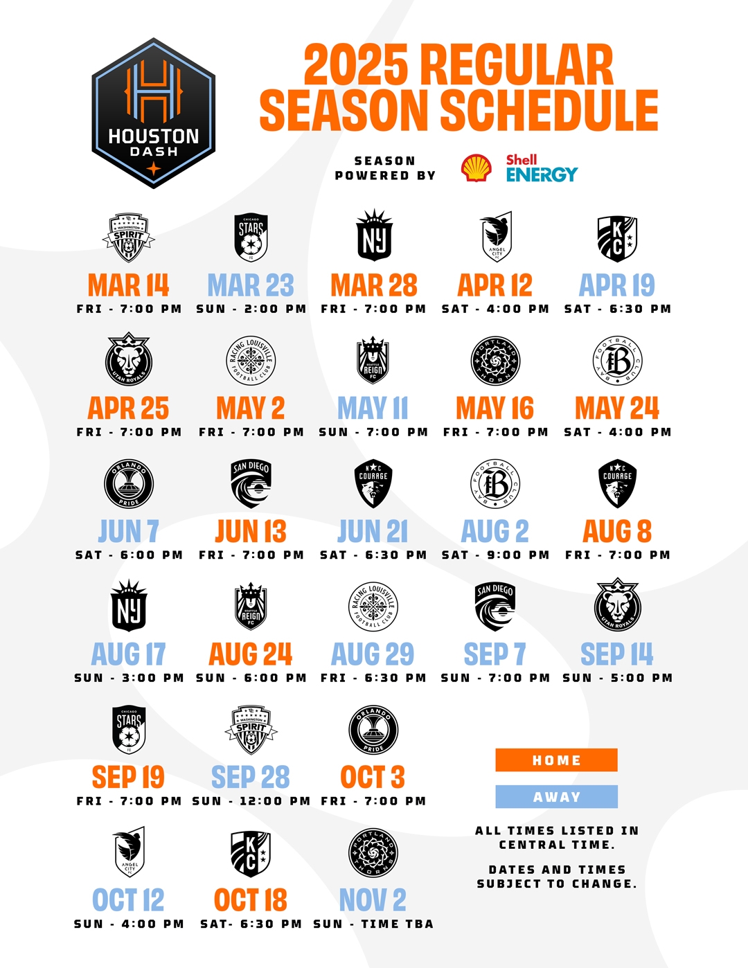 Schedule Houston Dash