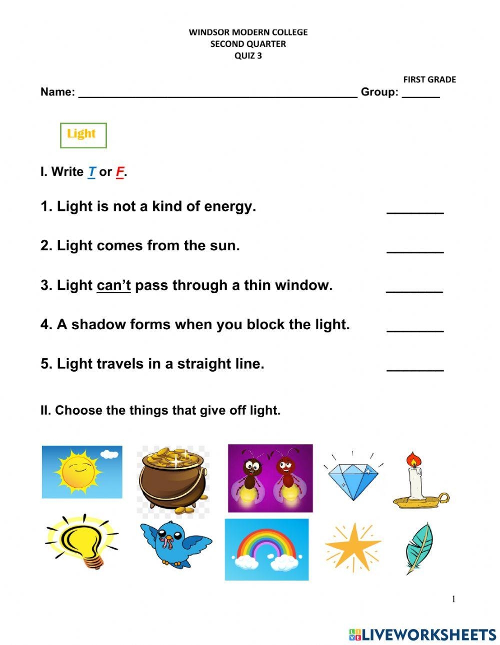 Printable Science Quiz For Grade 2