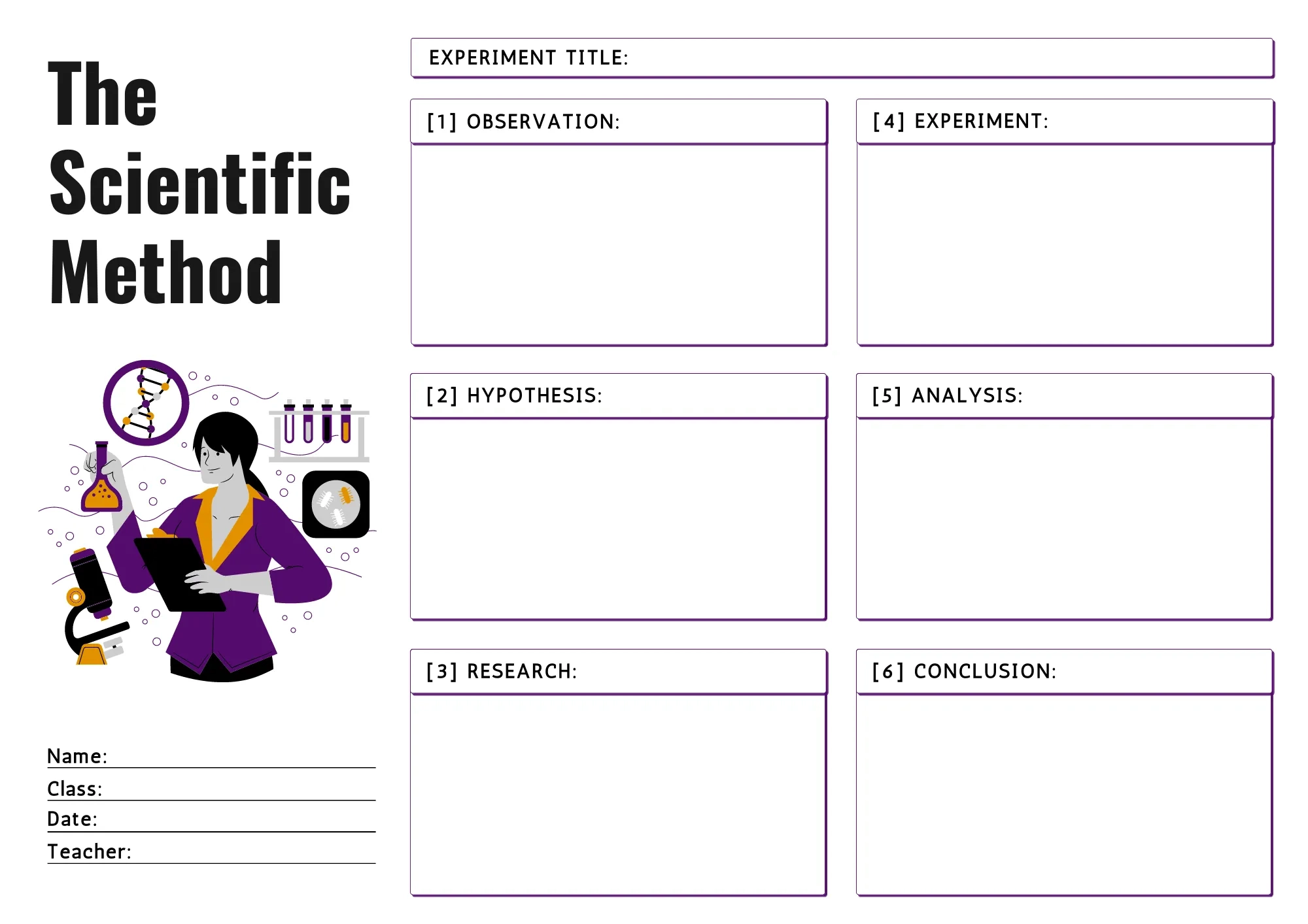 Easy Scientific Method Quiz Printable