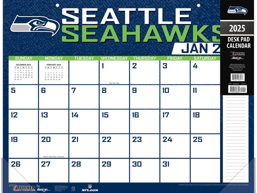 Seattle Seahawks 2025 Desk Calendar