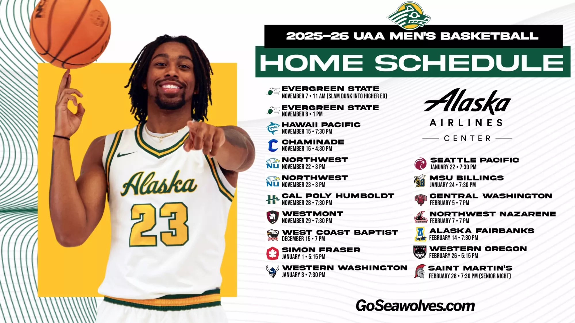 Seawolves Set For 18 Home Contests In 25 26 University Of Alaska Anchorage