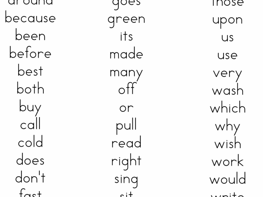 Second Grade Dolch Sight Word Printables A To Z Teacher Stuff Printable Pages And Worksheets