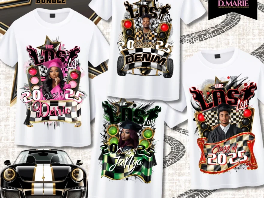 Senior Last Lap Graduation Bundle Of 4 Canva 13x 19 Digital Template Kustom Kreations By D Marie