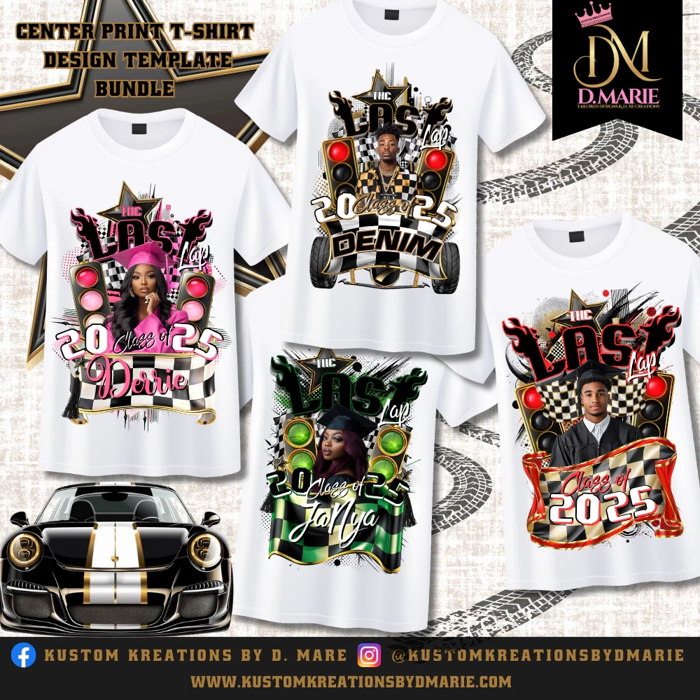 Senior Last Lap Graduation Bundle Of 4 Canva 13x 19 Digital Template Kustom Kreations By D Marie