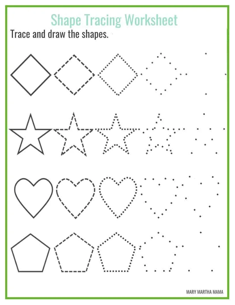 Free Printable Shape Sheets