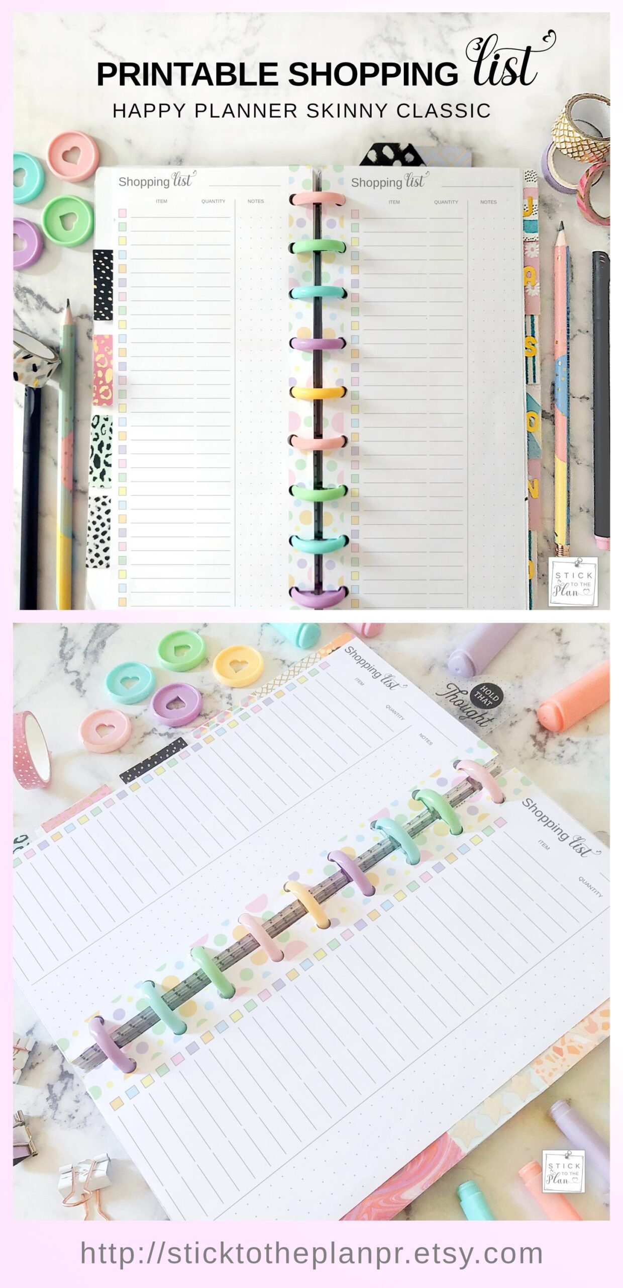 Shopping Printable Happy Planner