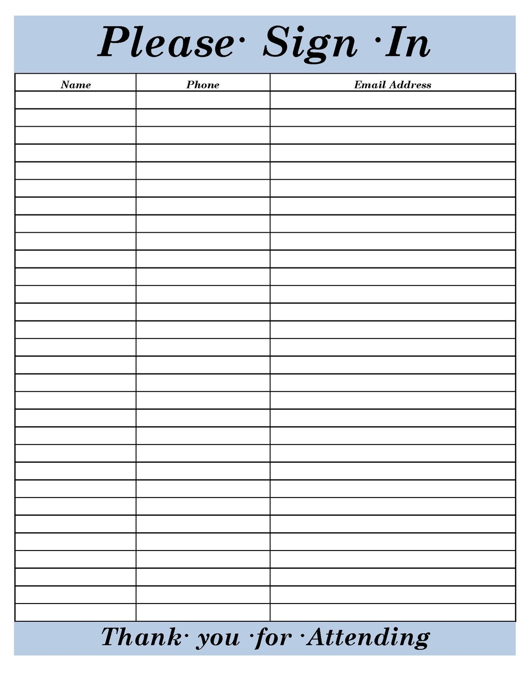 Printable Editable Signing In Sheet Template Printable Editable Signing In Sheet Template