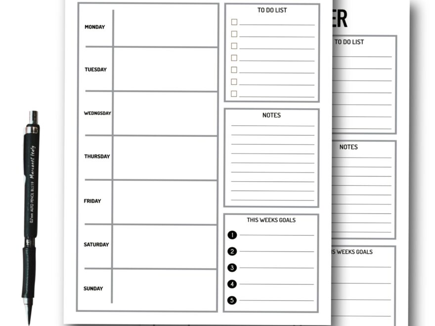 Simple Weekly Schdule Printable Weekly Teachers Planner Made By Teachers