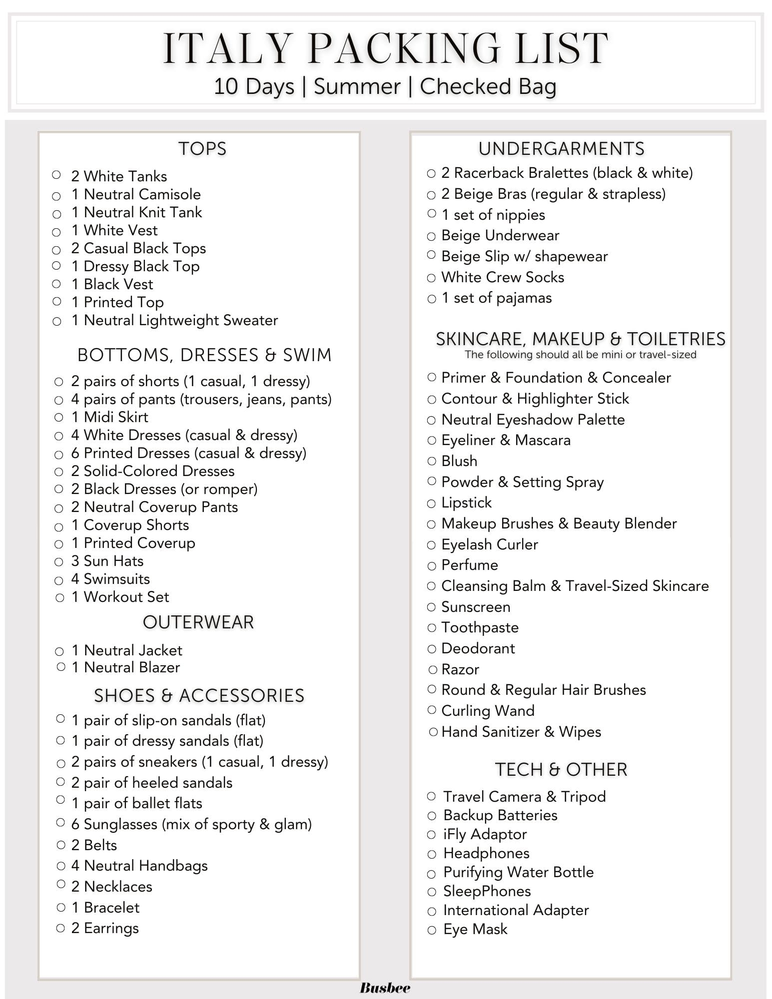 Simplifying What To Pack For Italy Regardless Of Bag Size  Simplifying What To Pack For Italy Regardless Of Bag Size