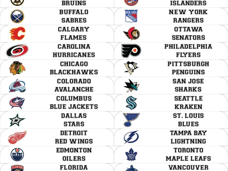 Sort Cards By Professional Hockey Teams Card Dividers W FREE NHL Labels Vertical Etsy