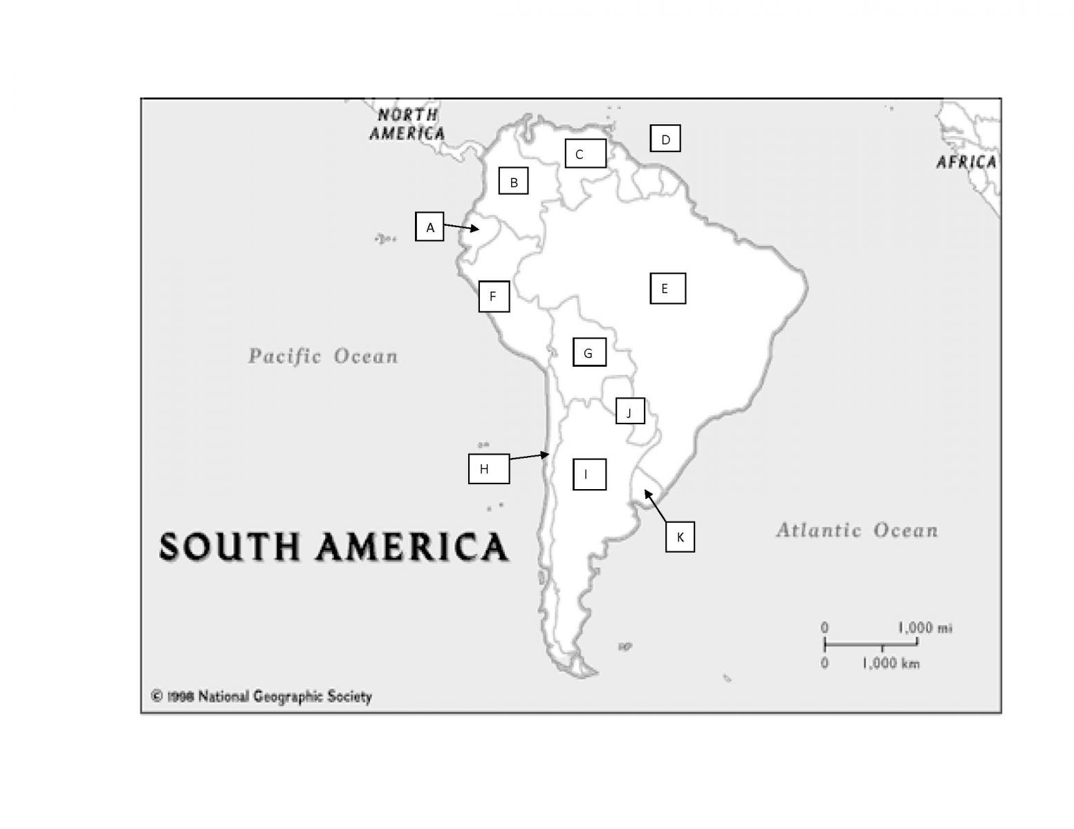 South America Trivia Quiz Printable