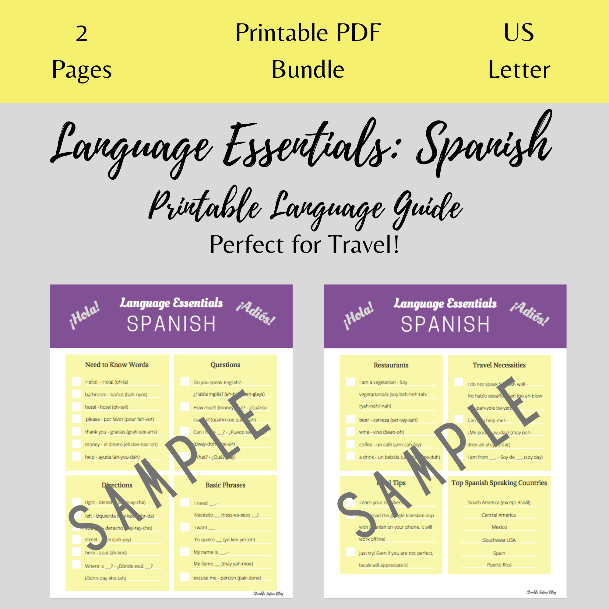 Spanish Language Guide For Travel Printable Stumble Safari Spanish Language Guide For Travel Printable Stumble Safari