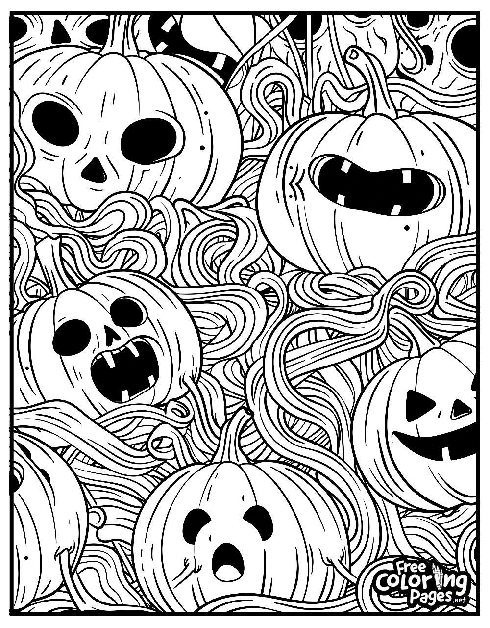 Printable Halloween Color Sheets