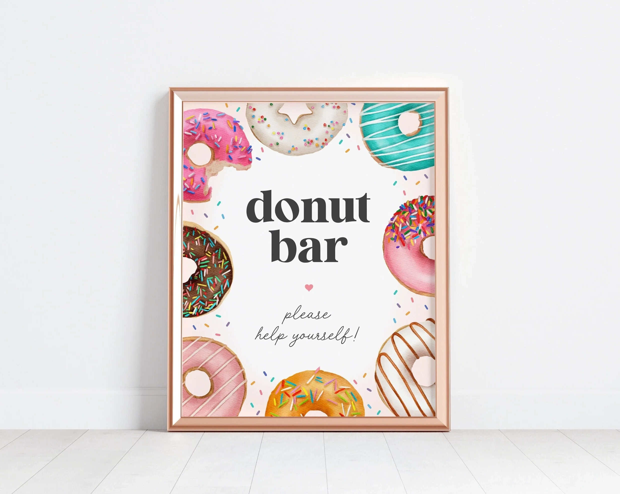 Sprinkled Donut Bar Sign Printable Party Decor Wilde Peach Party Sprinkled Donut Bar Sign Printable Party Decor Wilde Peach Party