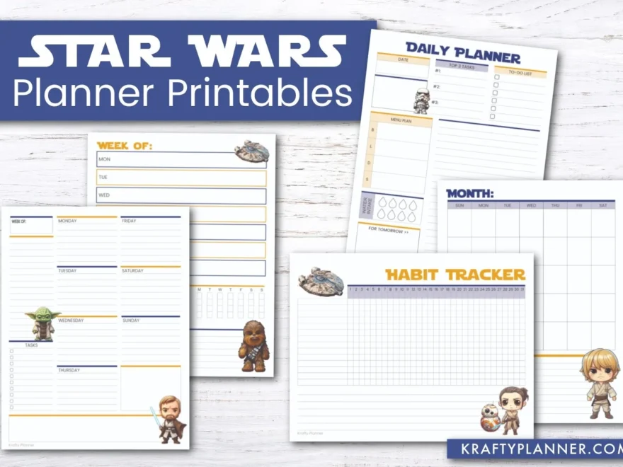 Star Wars Free Printable Planning Pages Krafty Planner
