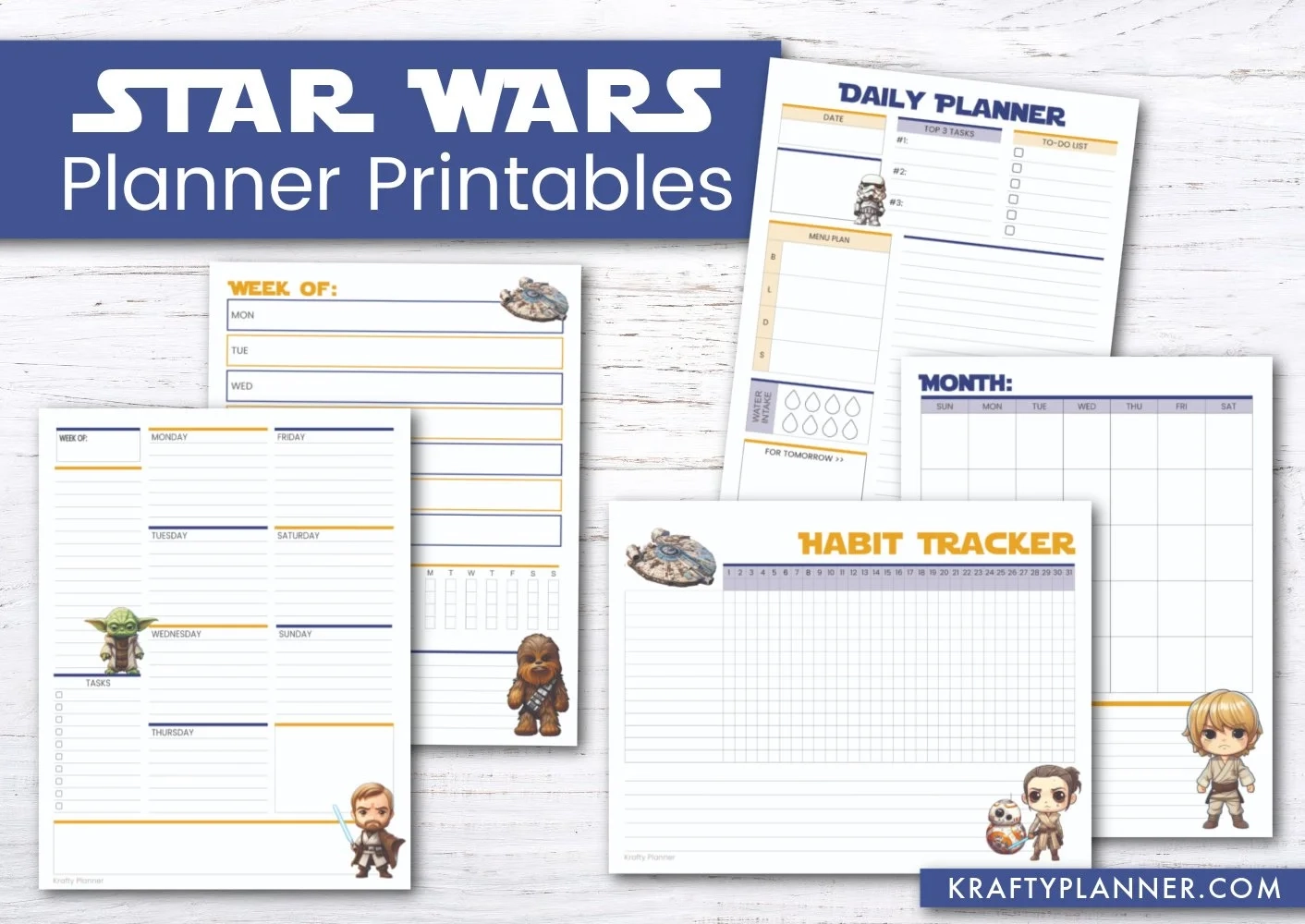 Star Wars Free Printable Planning Pages Krafty Planner