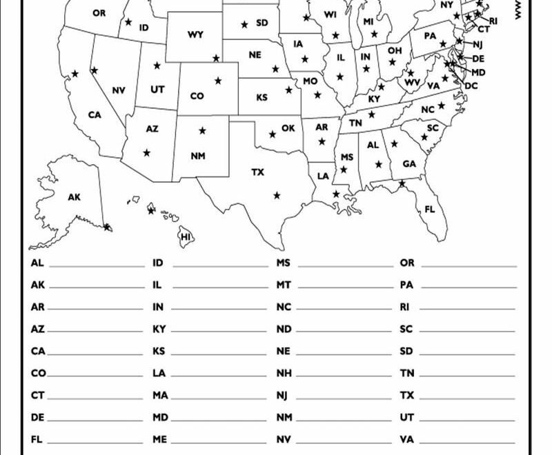 States And Capitals Worksheets Worksheets Library