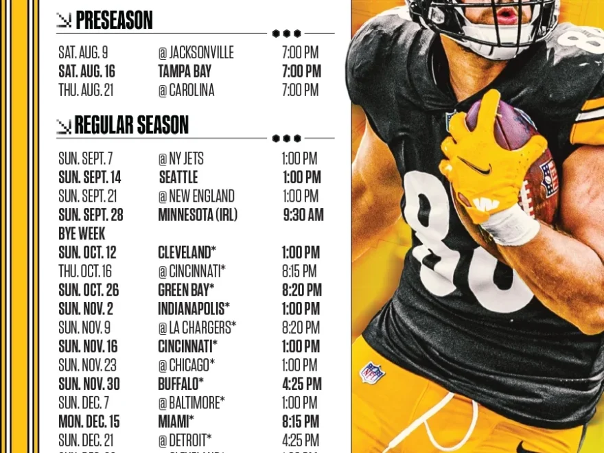 Steelers Schedule Pittsburgh Steelers Steelers
