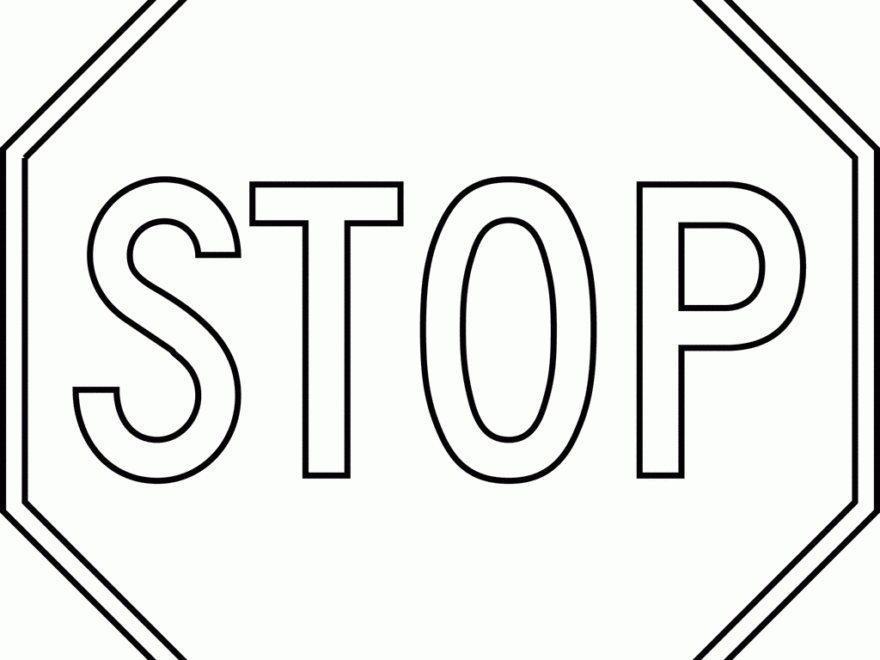 Stop Outline ClipArt ETC