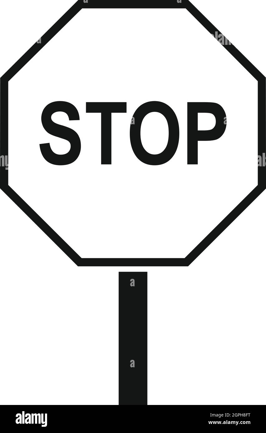 Printable Black And White Stop Sign