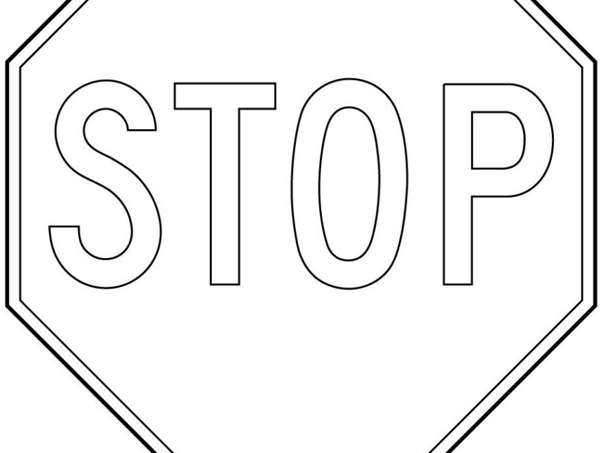 Stop Sign Coloring Pages