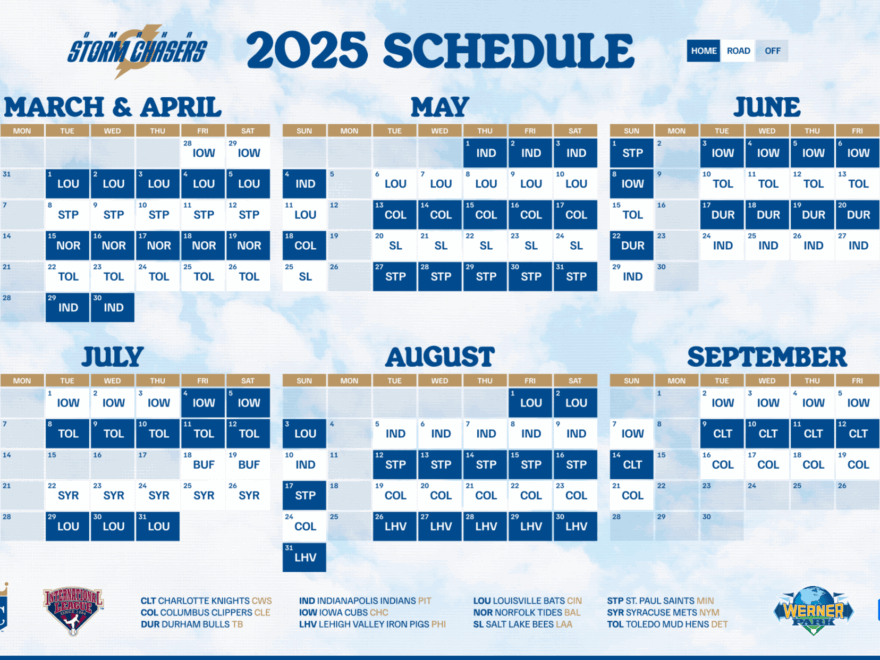 STORM CHASERS ANNOUNCE FULL 2025 SCHEDULE MiLB