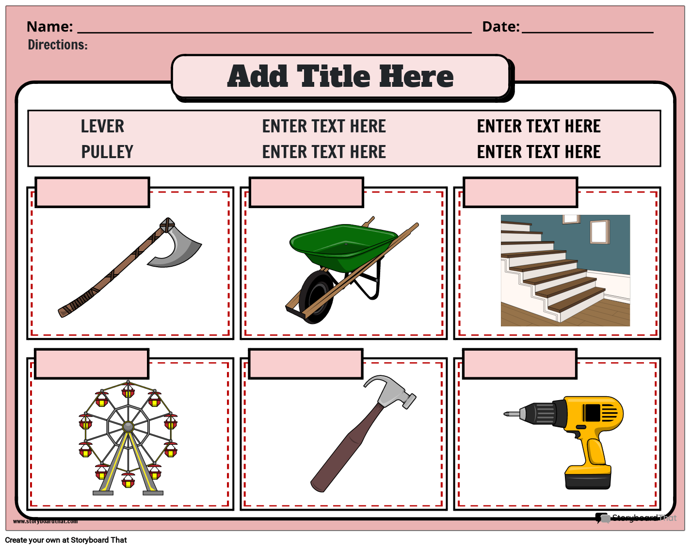 Simple Machines Printable Chart Simple Machines Printable Chart