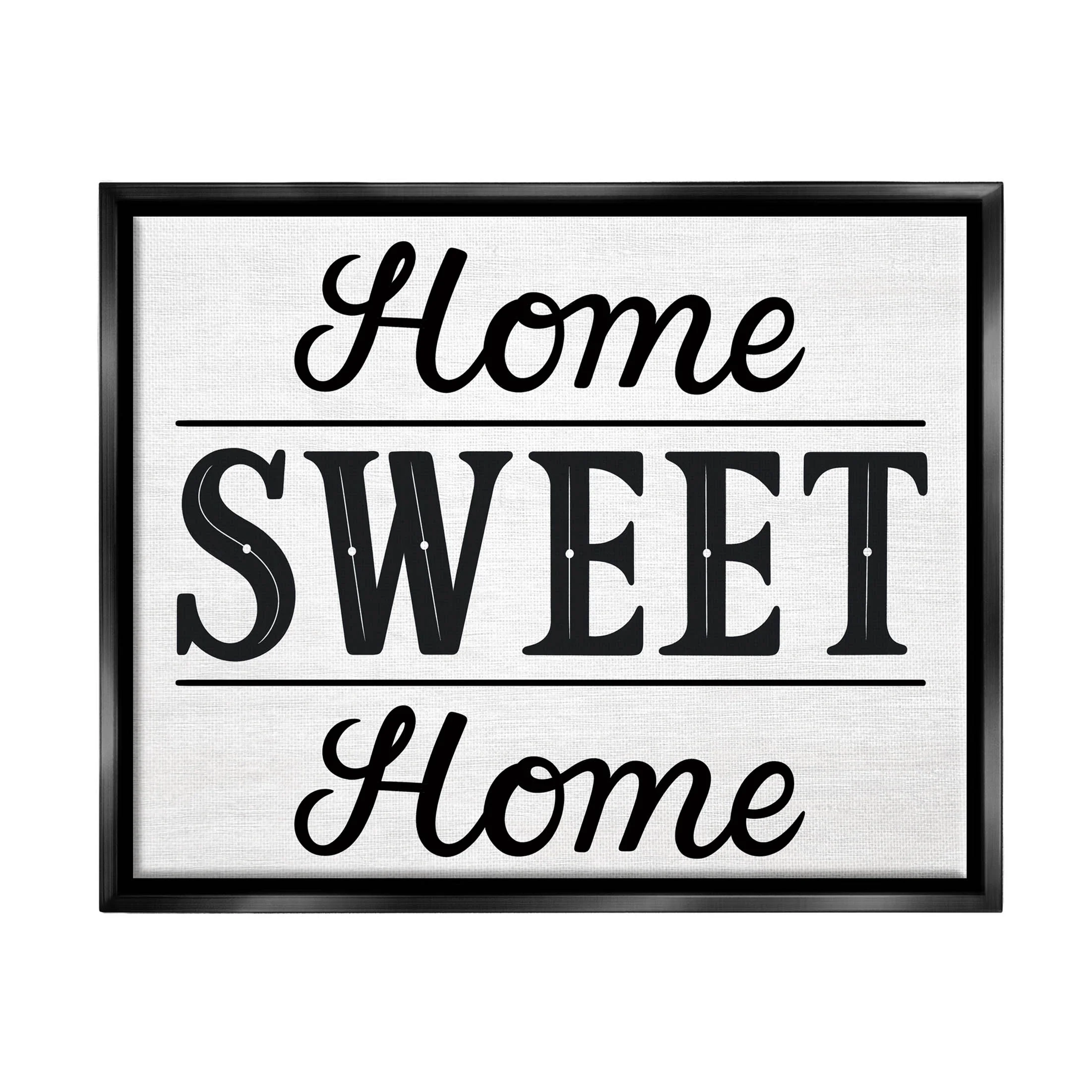 Sweet Home Farmhouse Sign Typography Graphic Art Jet Black Framed Art Print Wall Art Walmart