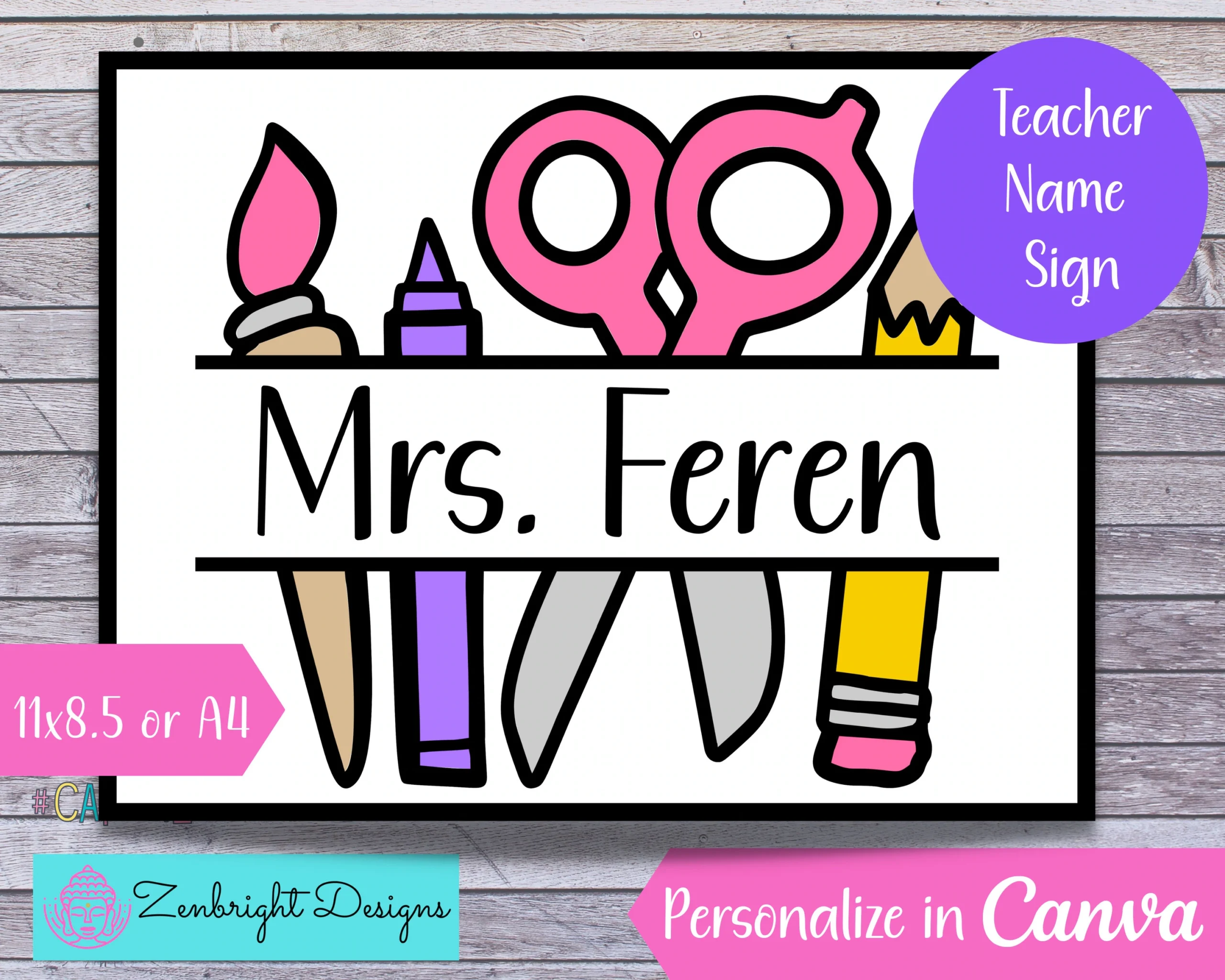 Teacher Name Sign Back To School Printable Teacher Resources Classroom Decor Teacher s Name Printable Editable Classroom Sign Etsy Denmark