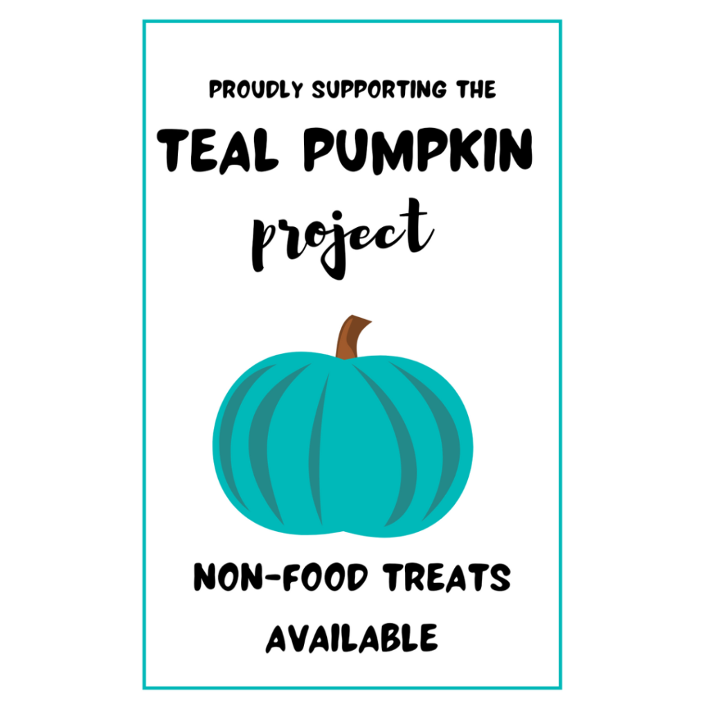 Teal Pumpkin Project Halloween Sign Printables For Kids W Food Allergies