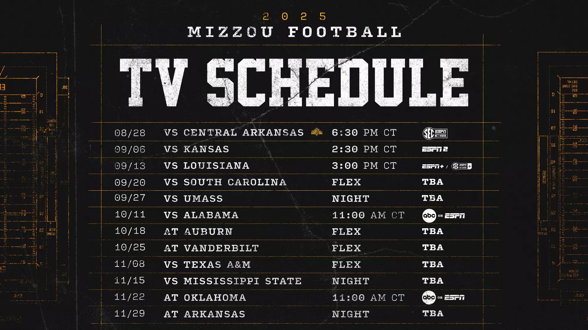 Missouri Football Schedule 2026 Printable Missouri Football Schedule 2026 Printable