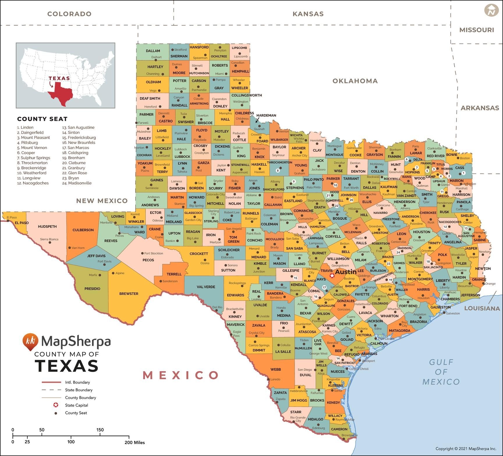 Printable List Of Counties In Texas Printable List Of Counties In Texas