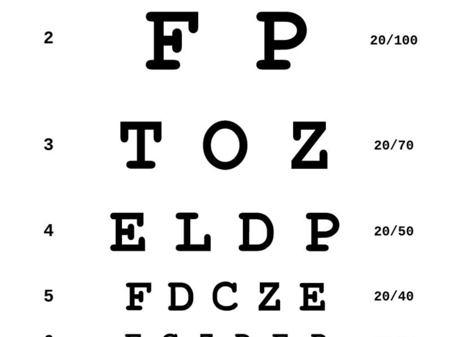 Texas Eye Chart In Illustrator PDF Download Template