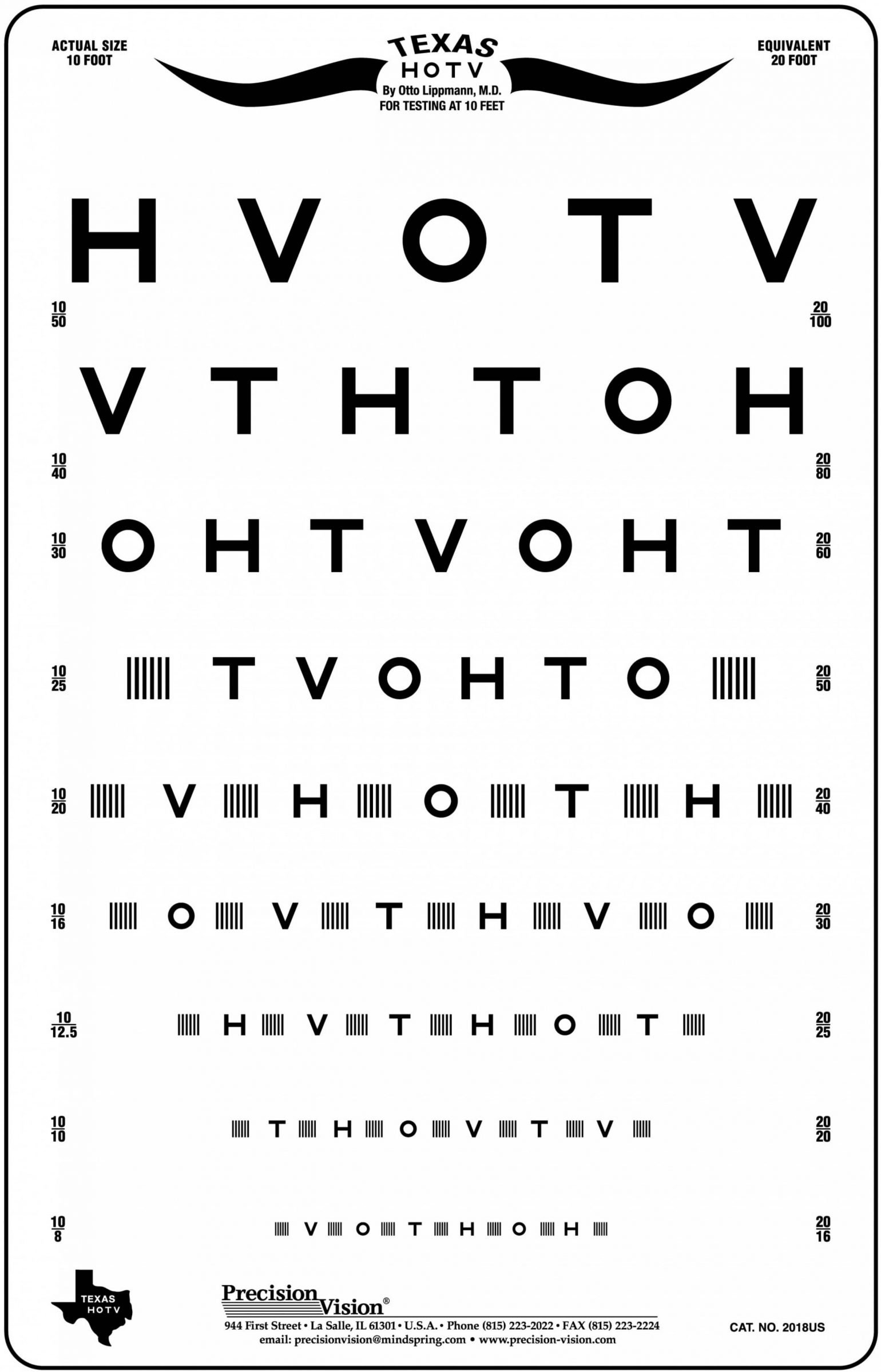 Texas Eye Chart Printable