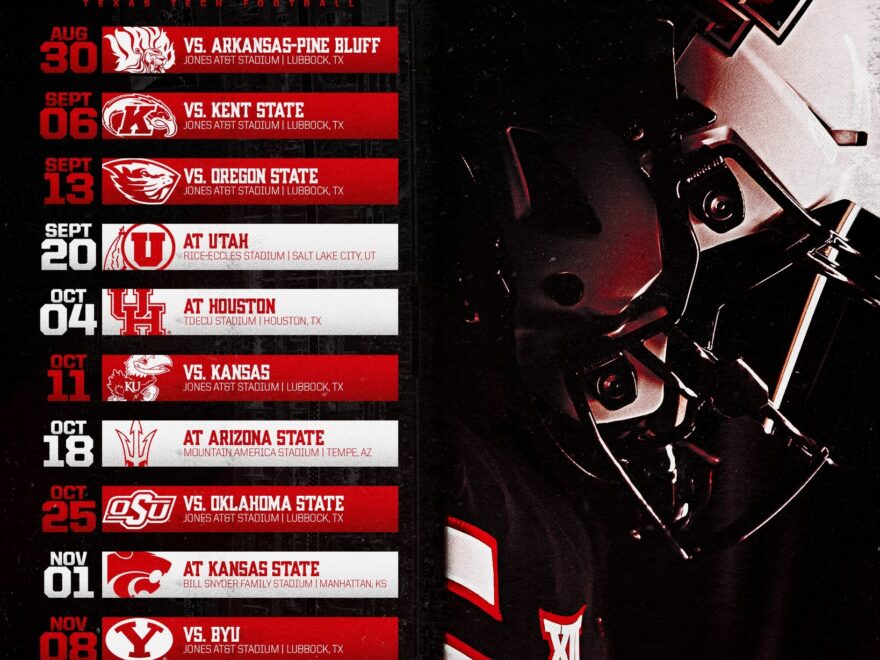 Texas Tech Football Releases Full 2025 Schedule