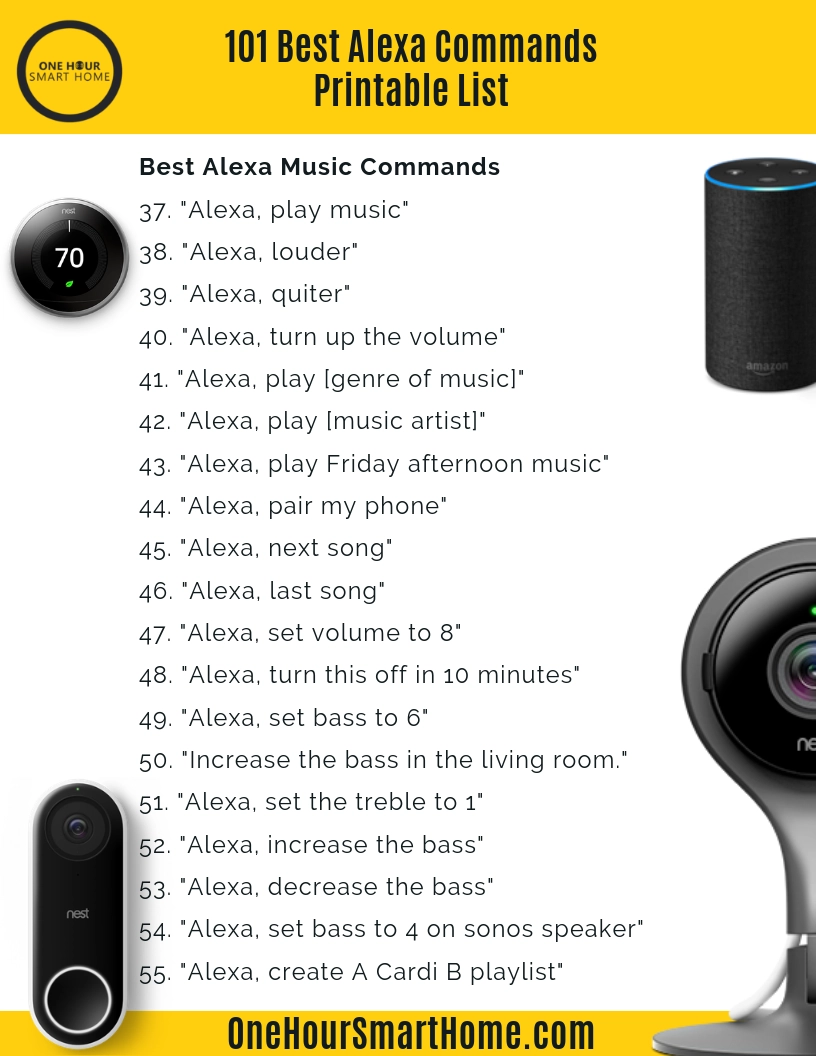 The 101 Best Amazon Alexa Commands OneHourSmartHome The 101 Best Amazon Alexa Commands OneHourSmartHome