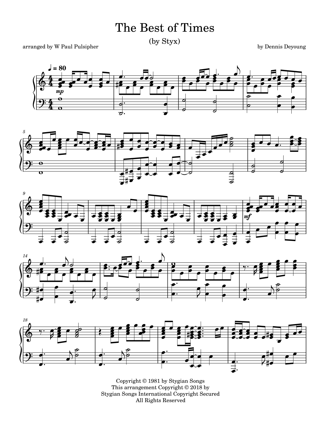 Piano Sheet Music Printable Styx Piano Sheet Music Printable Styx