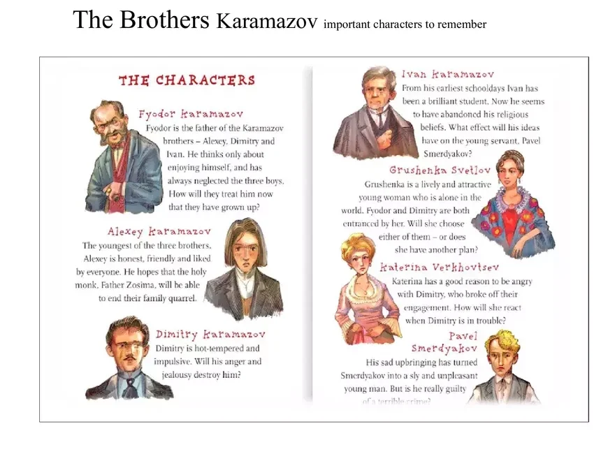 The Brothers Karamazov Character List Edubirdie