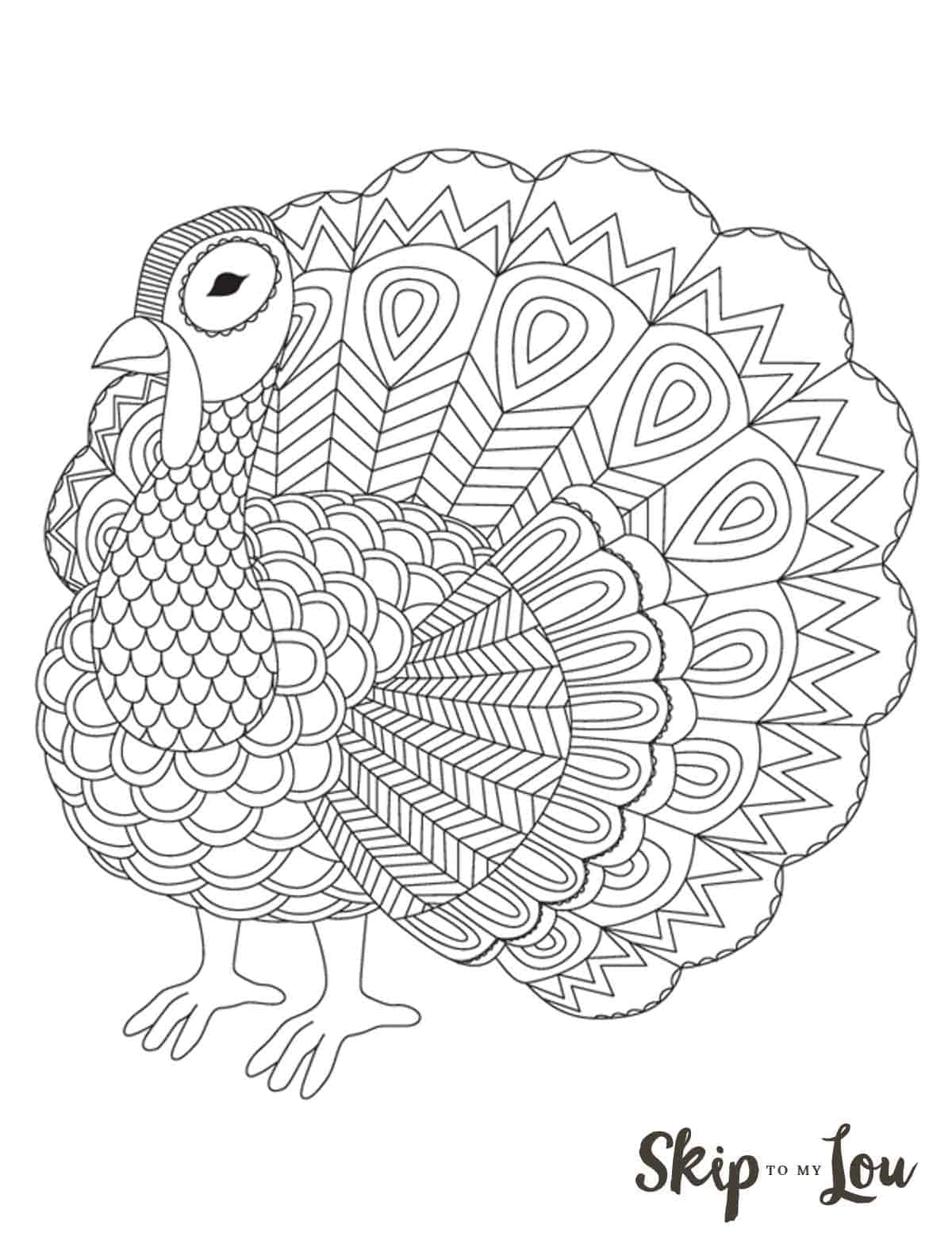 The CUTEST Free Turkey Coloring Pages Skip To My Lou