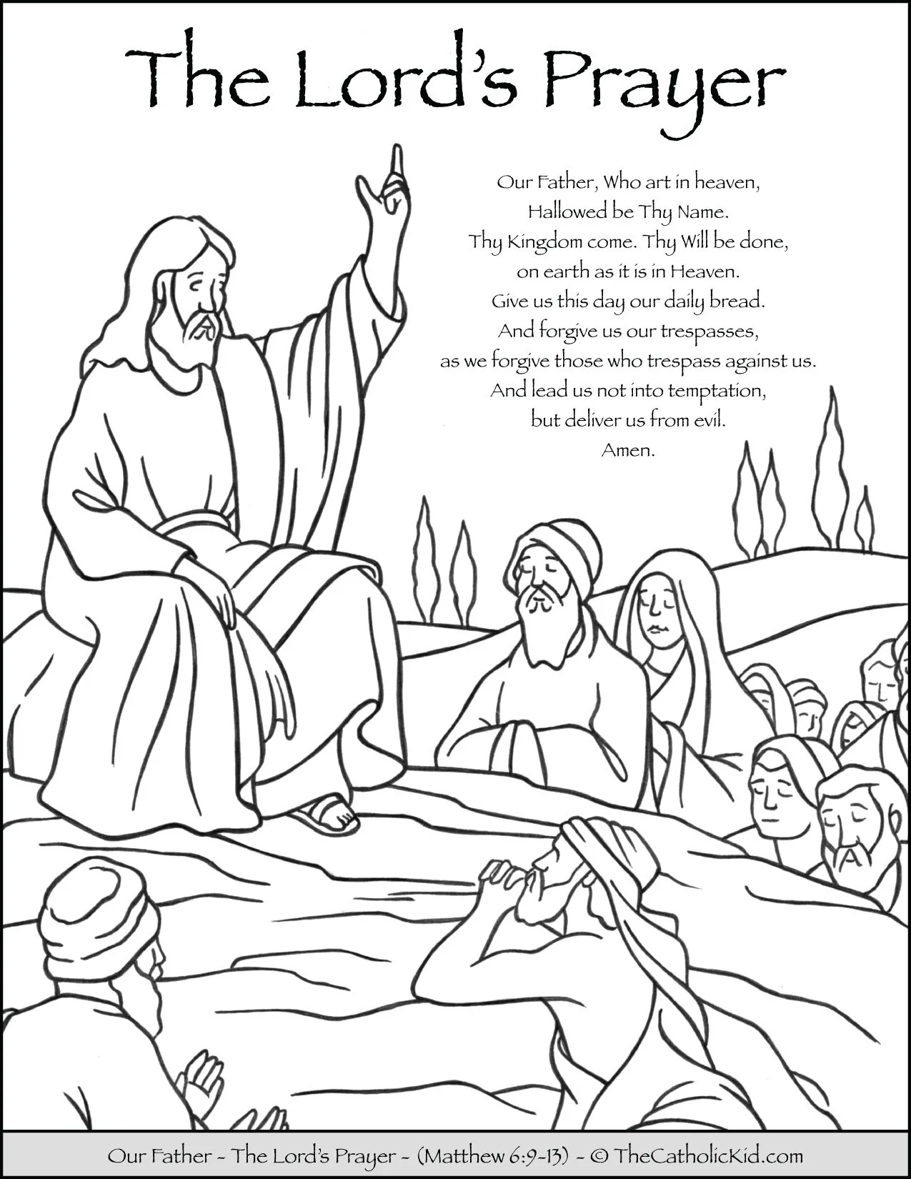 The Lord s Prayer Our Father Prayer Coloring Page TheCatholicKid The Lord s Prayer Our Father Prayer Coloring Page TheCatholicKid