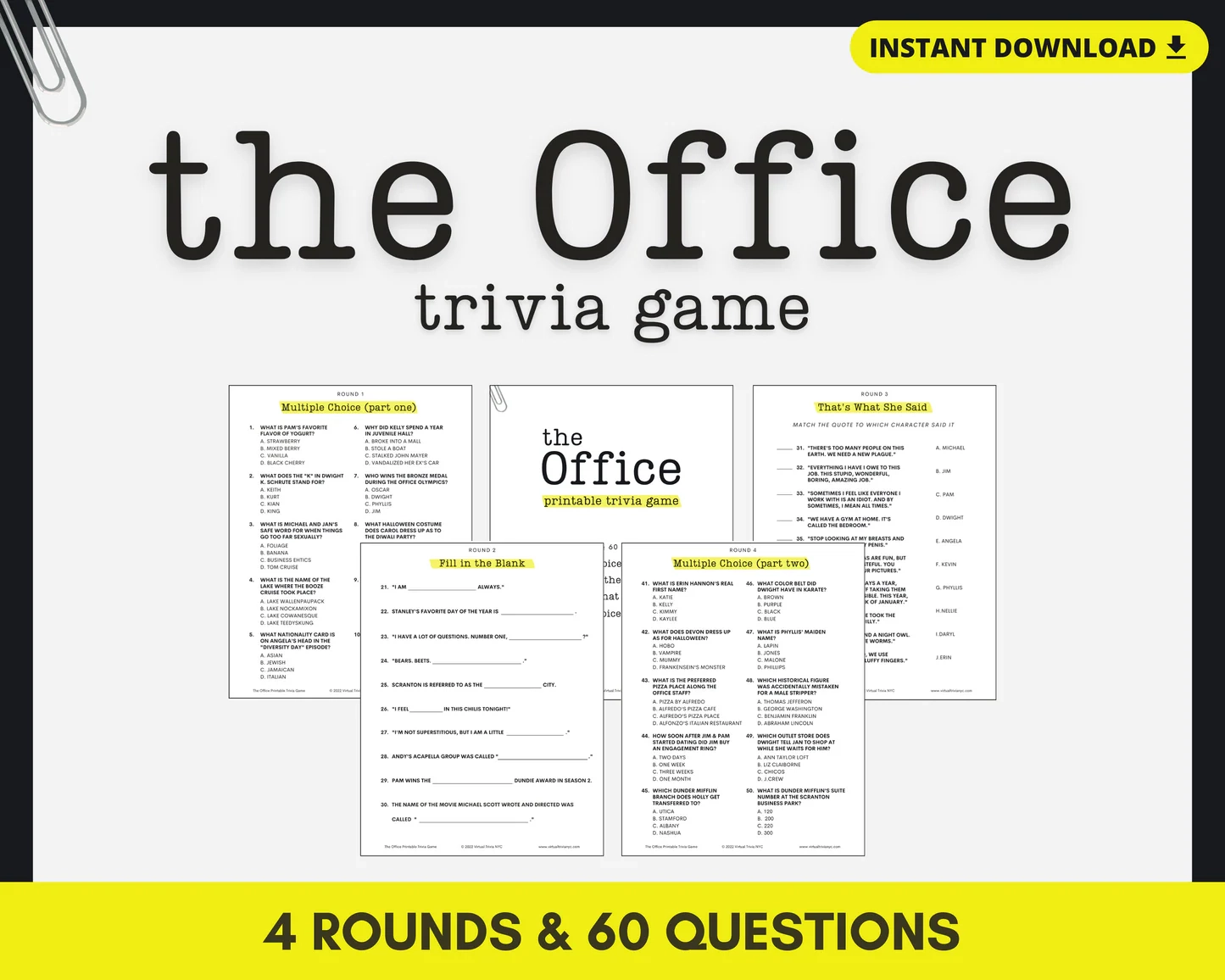 The Office Trivia Questions Printable