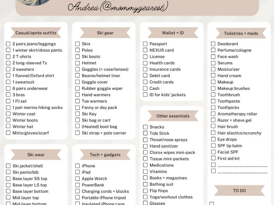 The Only Ski Trip Packing Checklist You Need Mommy Gearest