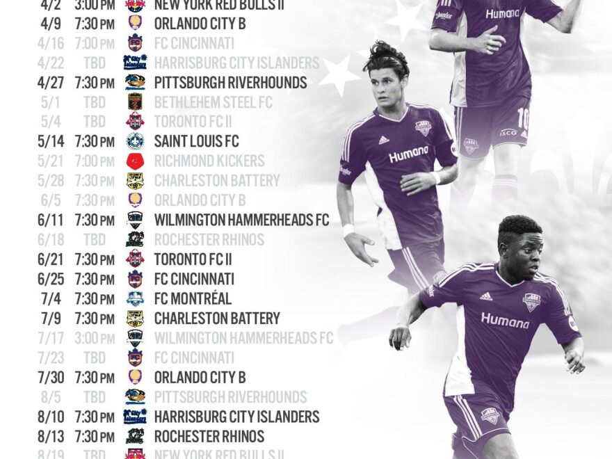 THE SCHEDULE IS HERE Louisville Coopers