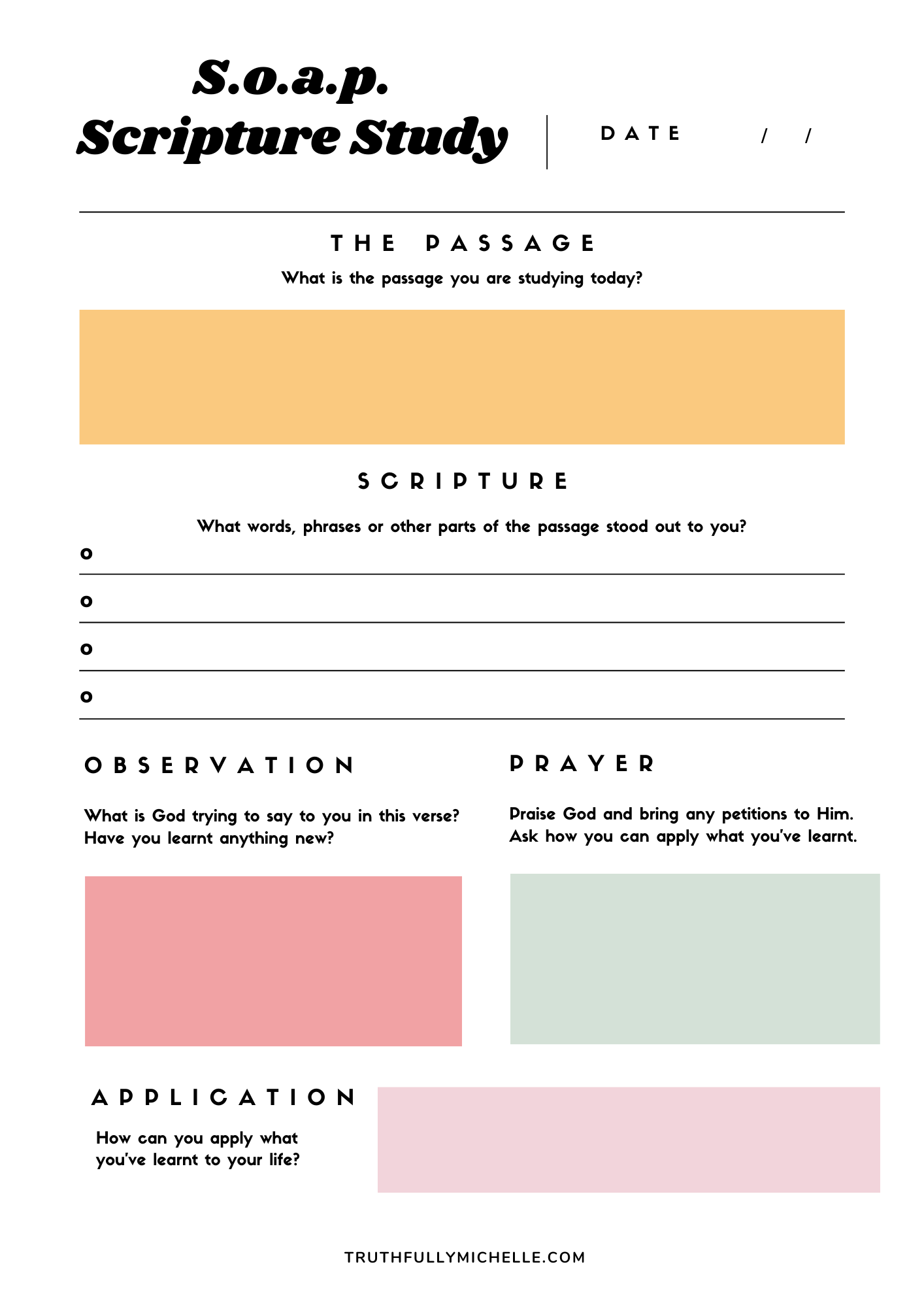 Bible Study Planner Printable Free