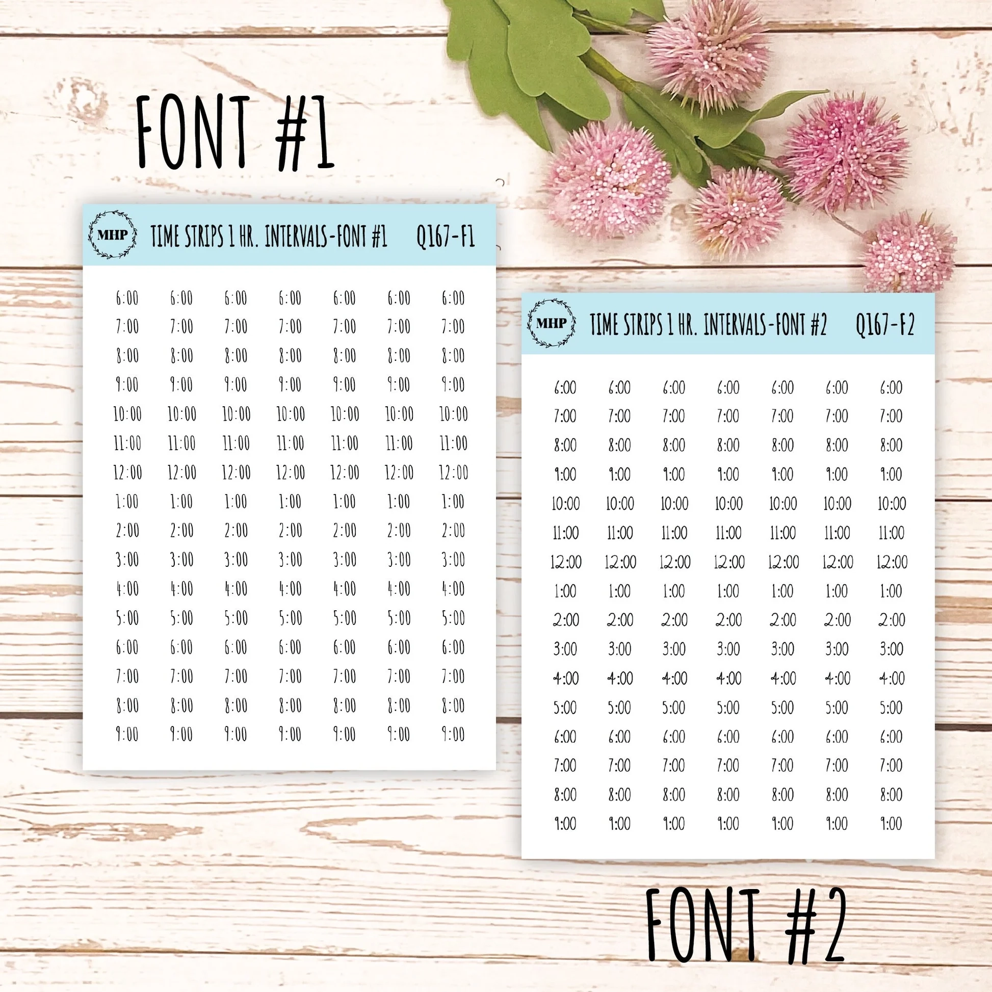 Hour Sticker Printable Planner Hour Sticker Printable Planner
