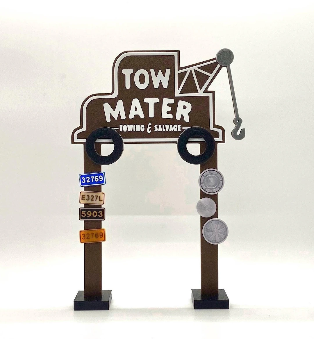 Tow Mater Towing And Salvage Inspired Cars Disneyland disney World radiator Springs Pixar Disney Stand Up Sign Etsy